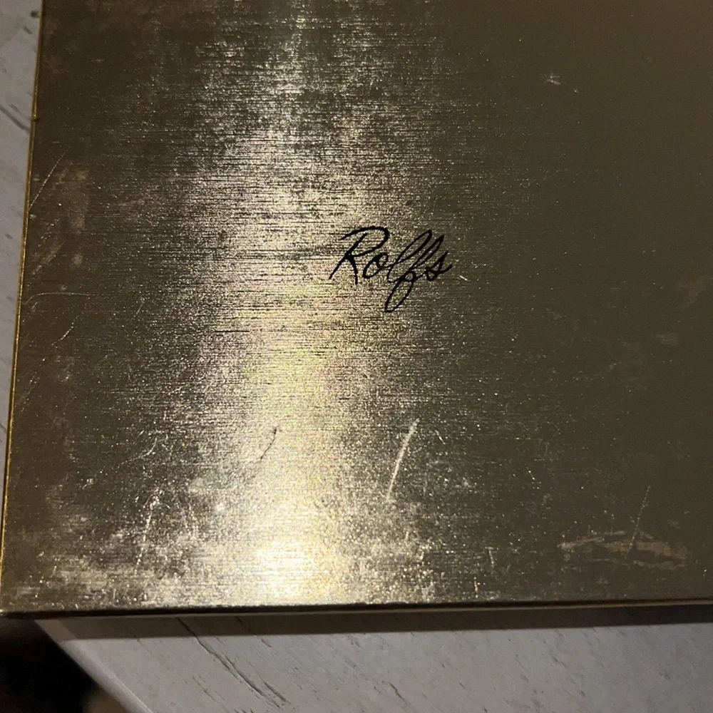 Vintage NEW Rolf’s cowhide leather wallet brown marble